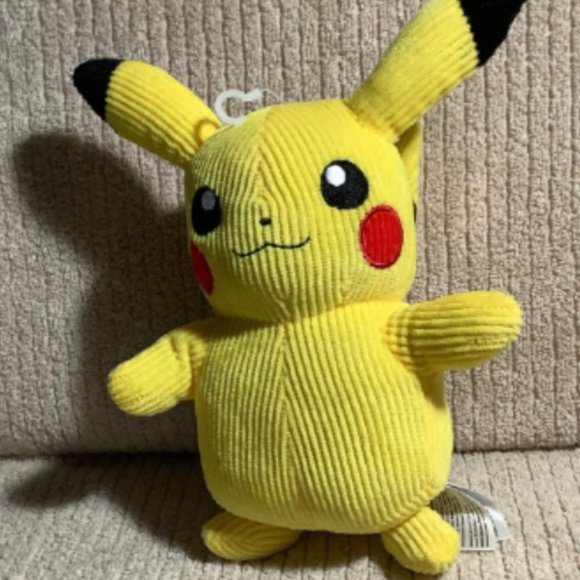 Pokemon - Select 8" Corduroy Pikachu Plush - Picture 3 of 4